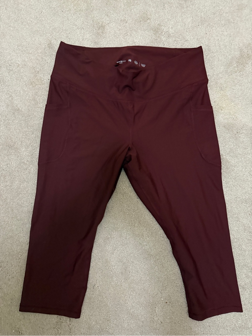 Old Navy Burgundy High-Rise Active Leggings